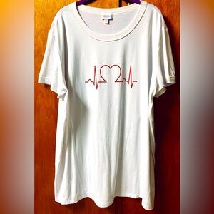 LuLaRoe Heart EKG "Liv" Graphic Tee